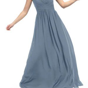 Brand New , Never Worn, Formal Dress Size 14 By Azazie, Dusty Blue